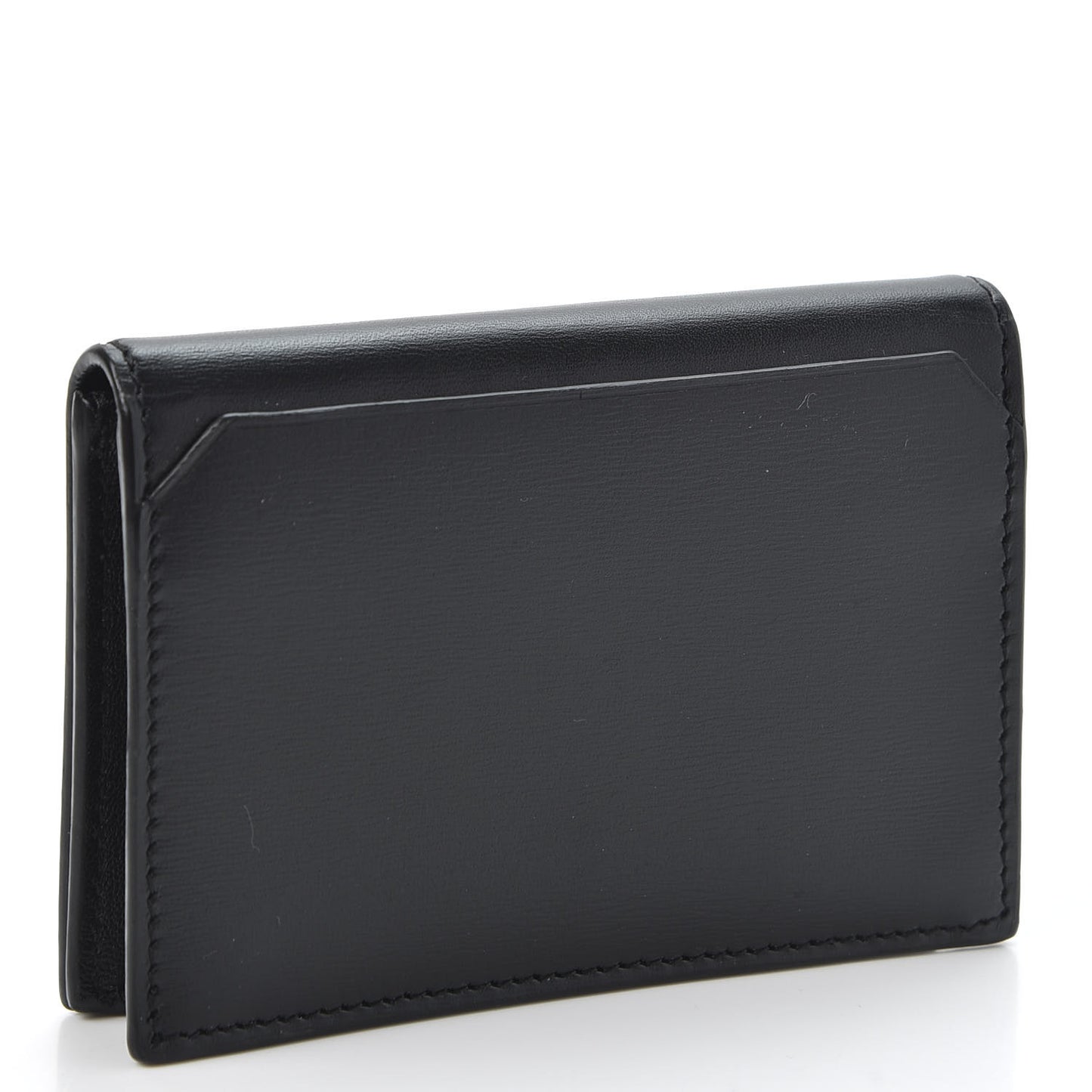 Calfskin Card Case Holder Black