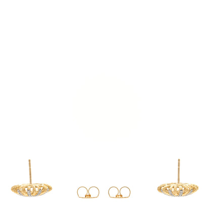 David Yurman 18K Yellow Gold Diamond 18mm Starburst Earrings 3 of 4