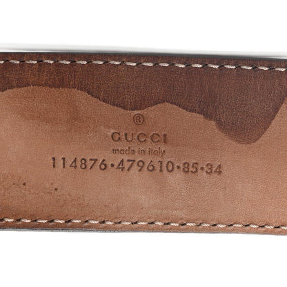 Gucci Guccissima Interlocking G Belt 85 34 Winter Rose 3 of 5