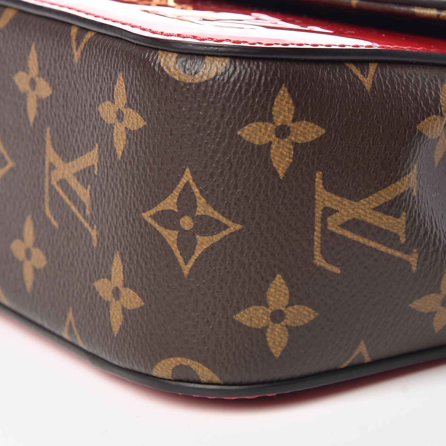 Patent Calfskin Monogram Cherrywood BB Scarlet