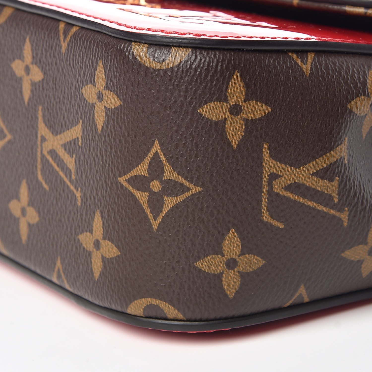 Louis Vuitton Patent Calfskin Monogram Cherrywood BB Scarlet 8 of 8
