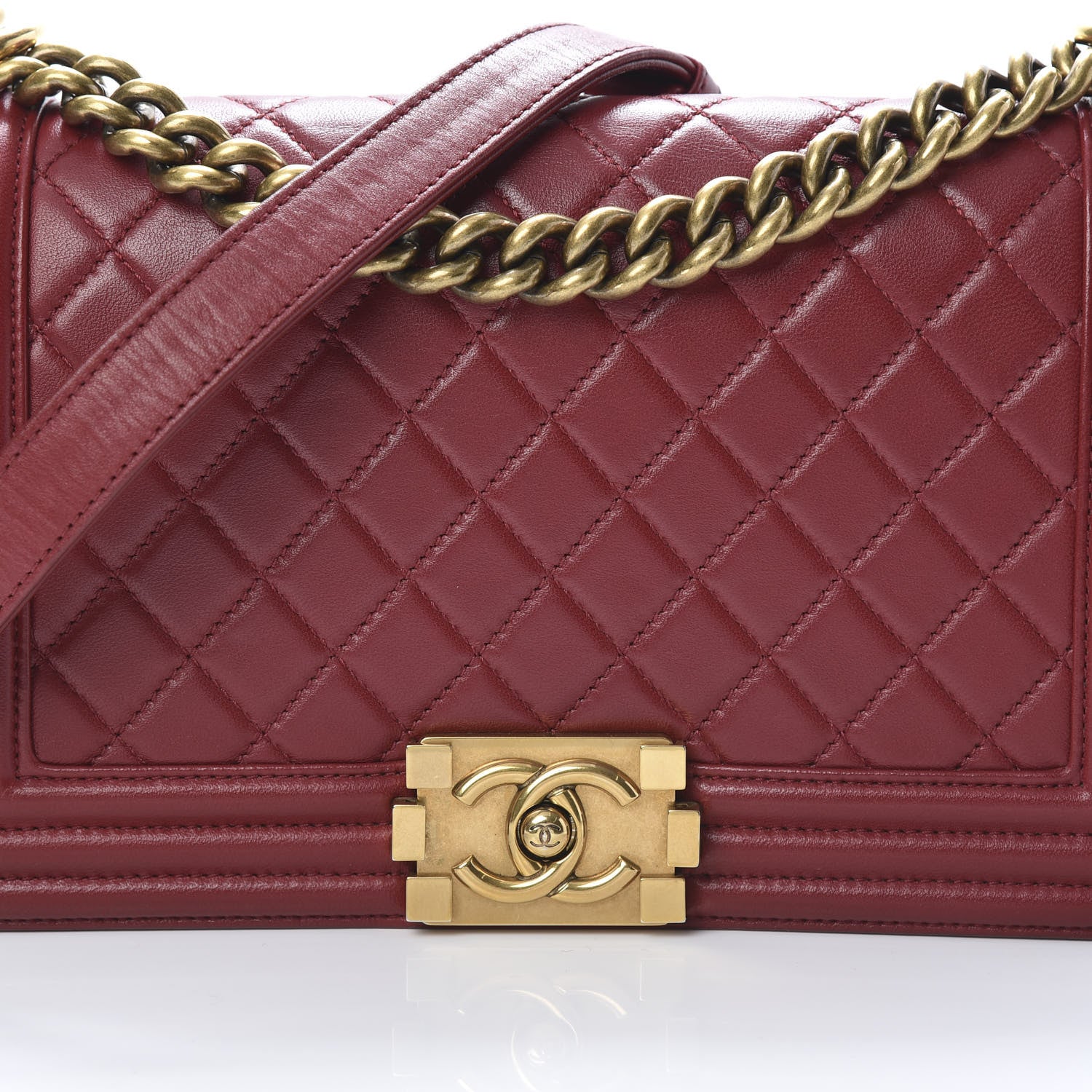 Chanel Lambskin Quilted Medium Boy Flap Red 7 of 11