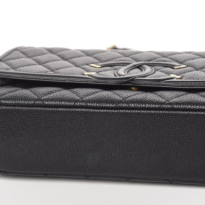 Chanel Caviar Quilted Medium CC Filigree Flap Black 11 of 11