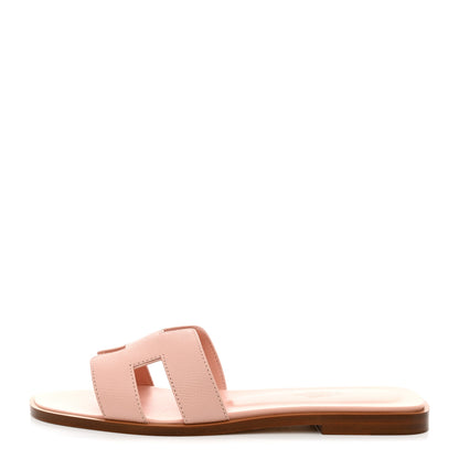 Hermes Epsom Oran Sandals 37 Rose Pale 1 of 9