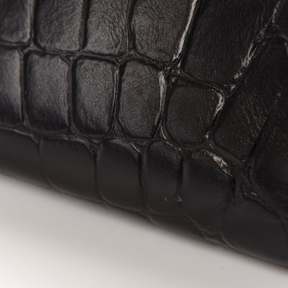 Mulberry Crocodile Embossed Calfskin Frame Clutch Black 10 of 13