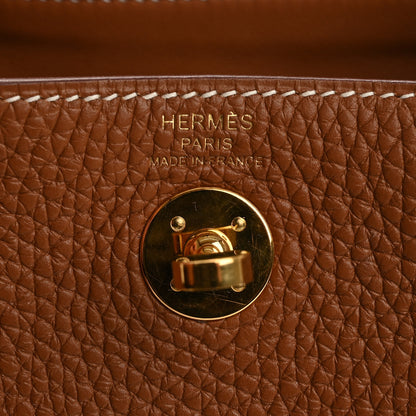 Hermes Taurillon Clemence Mini Lindy 20 Gold 11 of 12
