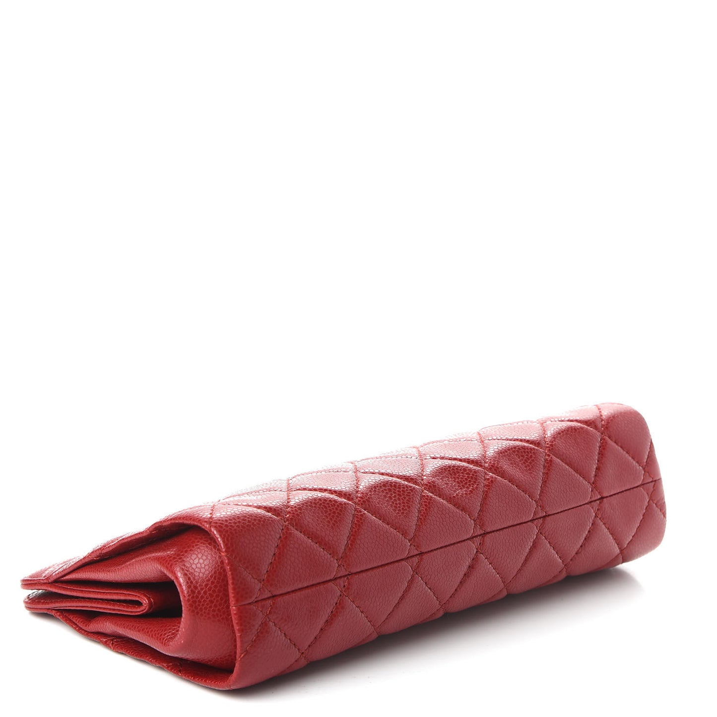 Caviar Quilted CC Clutch Red