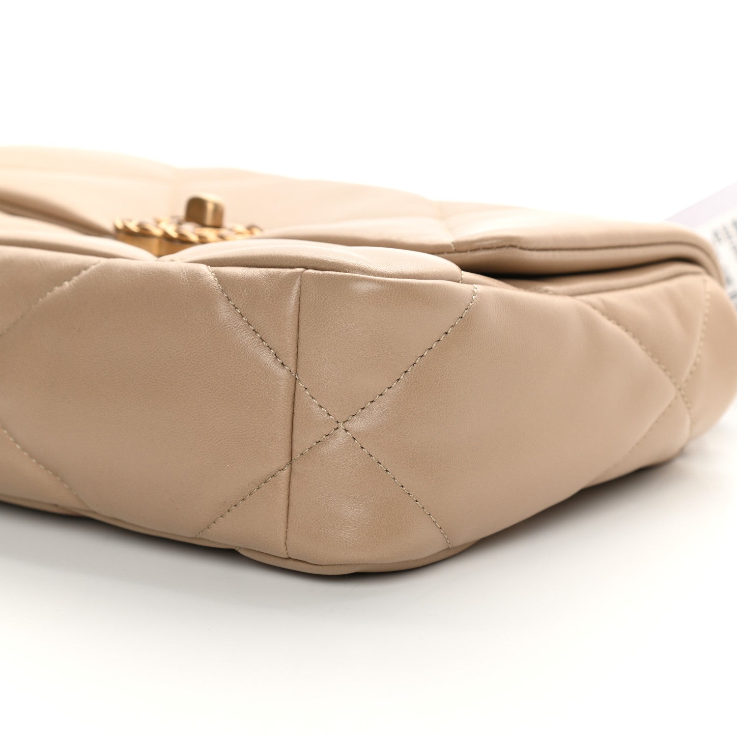 Chanel Lambskin Quilted Medium Chanel 19 Flap Dark Beige 10 of 11