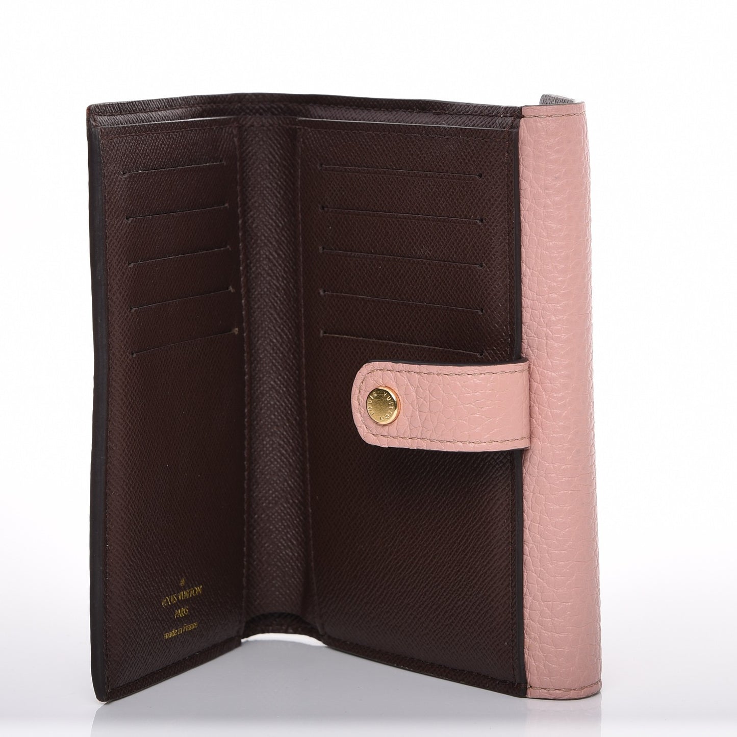 Damier Ebene Normandy Compact Wallet Rose Ballerine