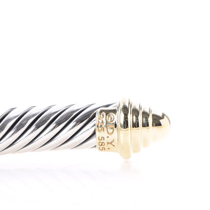 David Yurman Sterling Silver 14K Yellow Gold 5mm Cable Classics Bracelet 5 of 5