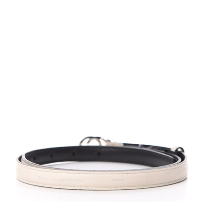 Gucci Moon Calfskin Nickel Interlocking G 20mm Belt 85 34 Mystic White 3 of 7