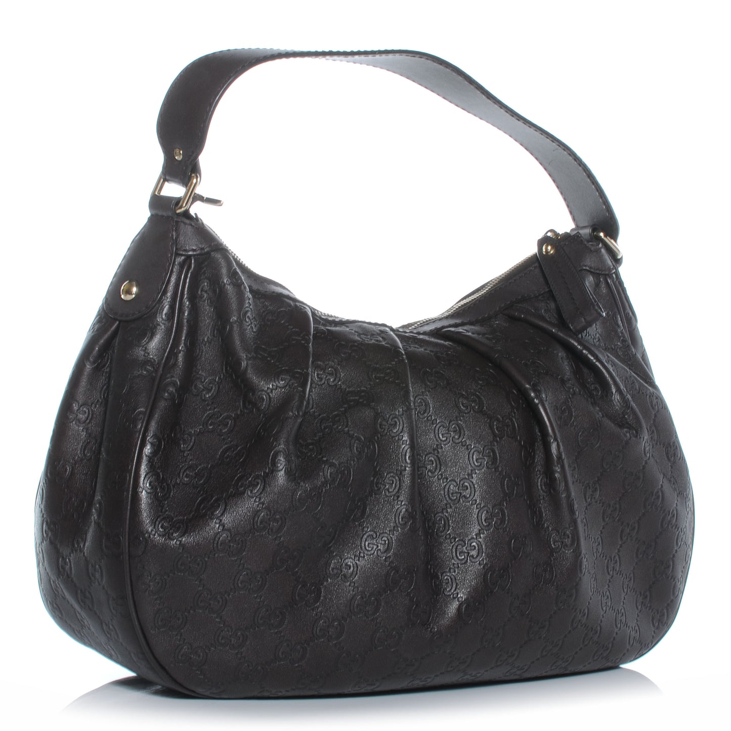 Guccissima Medium Sukey Hobo Dark Brown