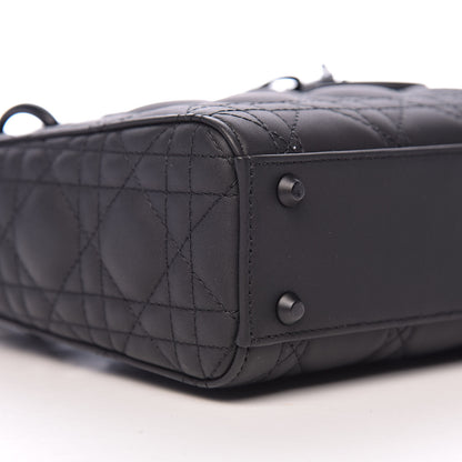 Christian Dior Ultra Matte Calfskin Cannage Mini Lady Dior Black 7 of 11