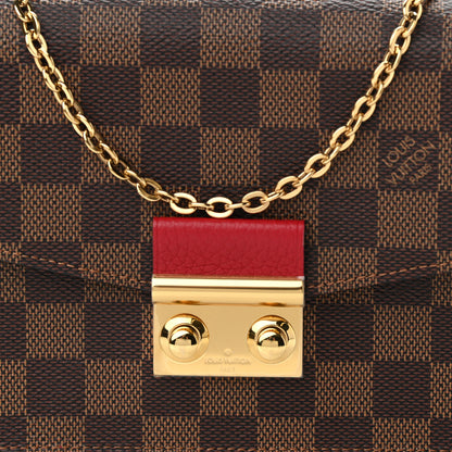 Louis Vuitton Damier Ebene Croisette Chain Wallet Scarlet 7 of 10
