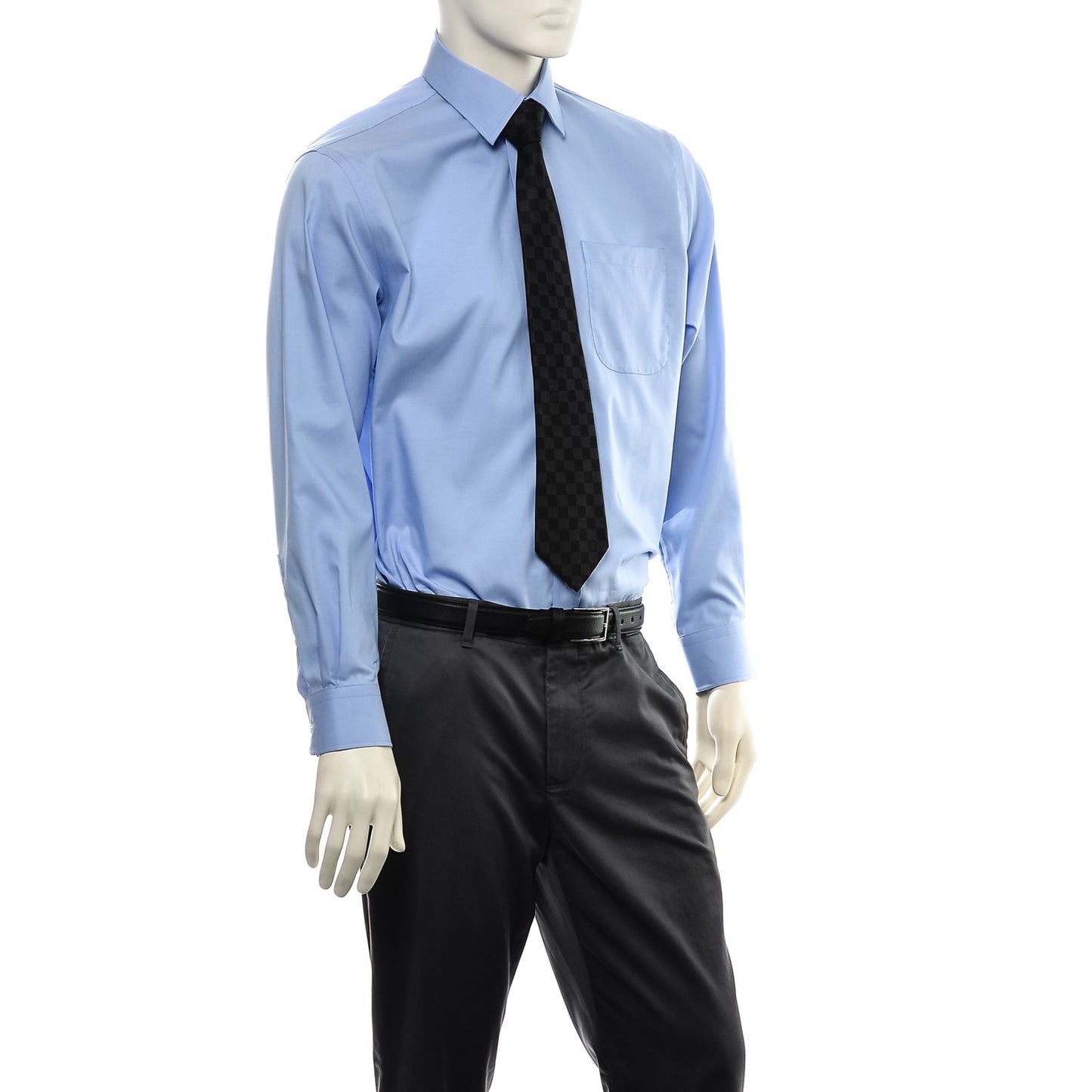 Silk Damier Classique Mens Neck Tie Black