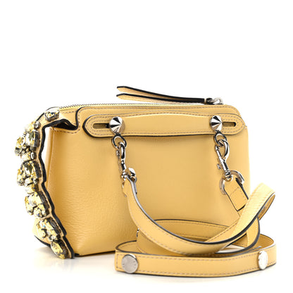 Fendi Vitello Dolce Crystal Croc Tail Mini By The Way Boston Bag Yellow 3 of 11