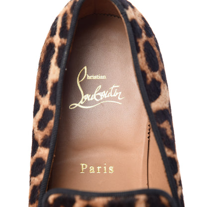 Christian Louboutin Pony Hair Print Spikes Mens Intern Flat Loafers 40.5 Leopard Black 8 of 18