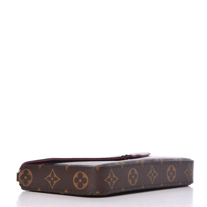 Louis Vuitton Monogram Pochette Felicie Chain Wallet Fuchsia 4 of 11