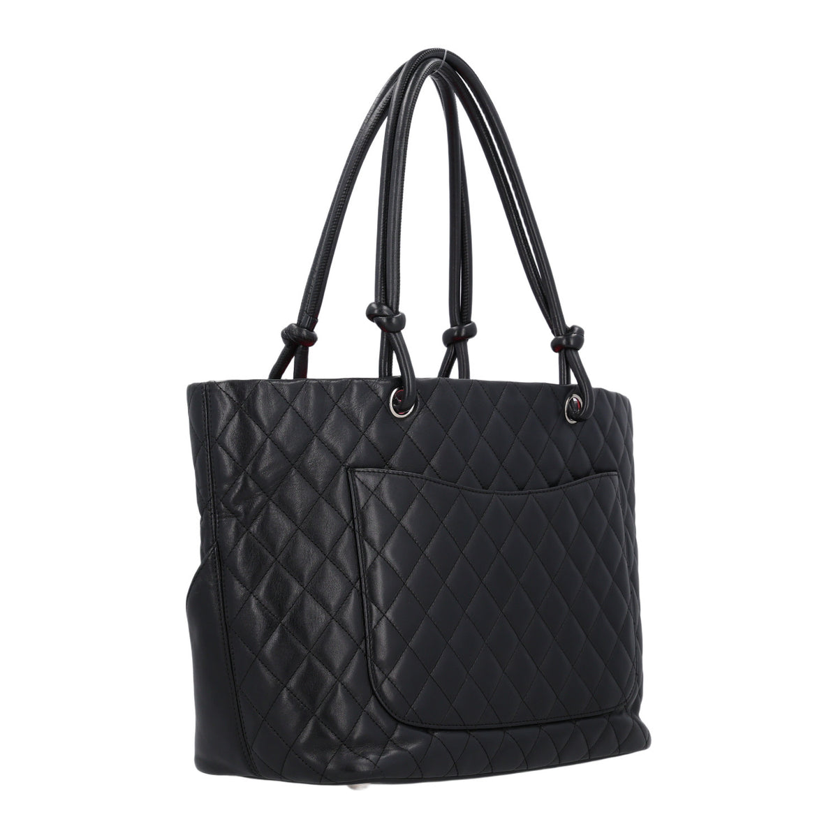 Chanel Calfskin Quilted Large Cambon Tote Black White 3 of 10