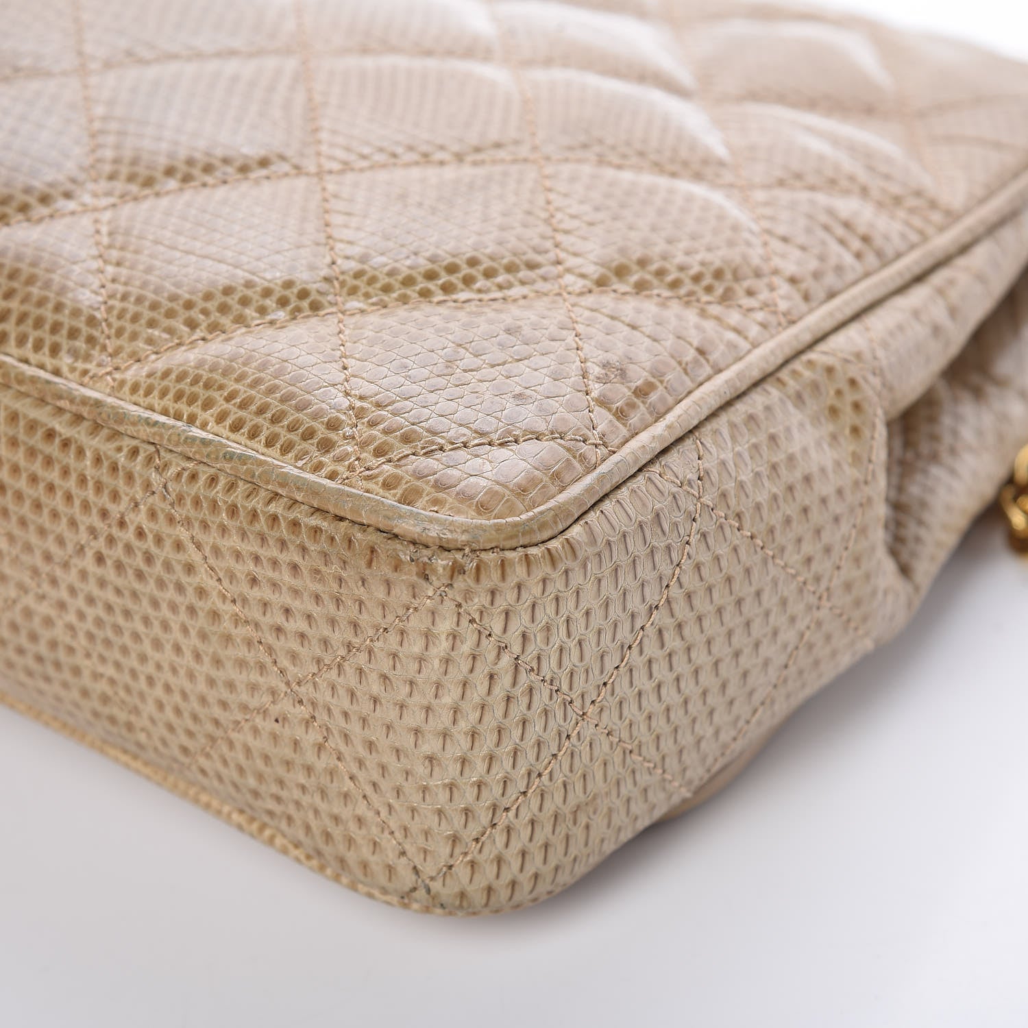 Chanel Lizard Small Square Flap Beige 11 of 25