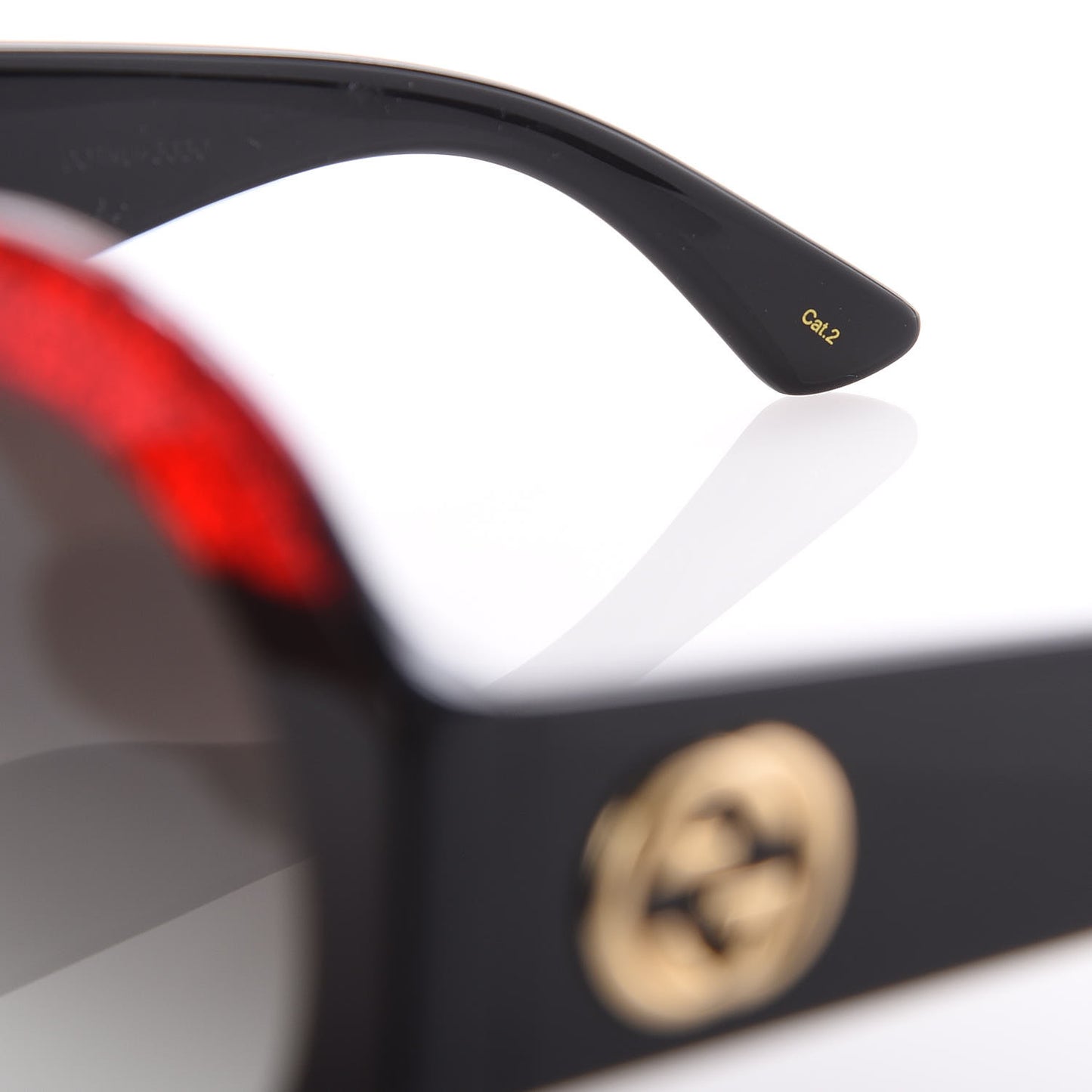 Acetate Round GG0084S Sunglasses Black Red Green