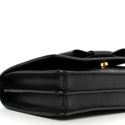 Prada Saffiano Lux Bow Crossbody Bag Black 9 of 10