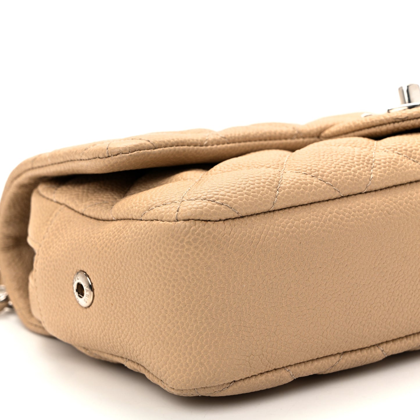 Caviar Quilted Medium Easy Flap Beige