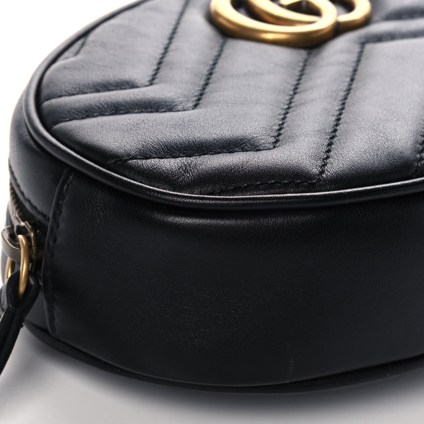 Calfskin Matelasse GG Marmont Belt Bag 85 34 Black