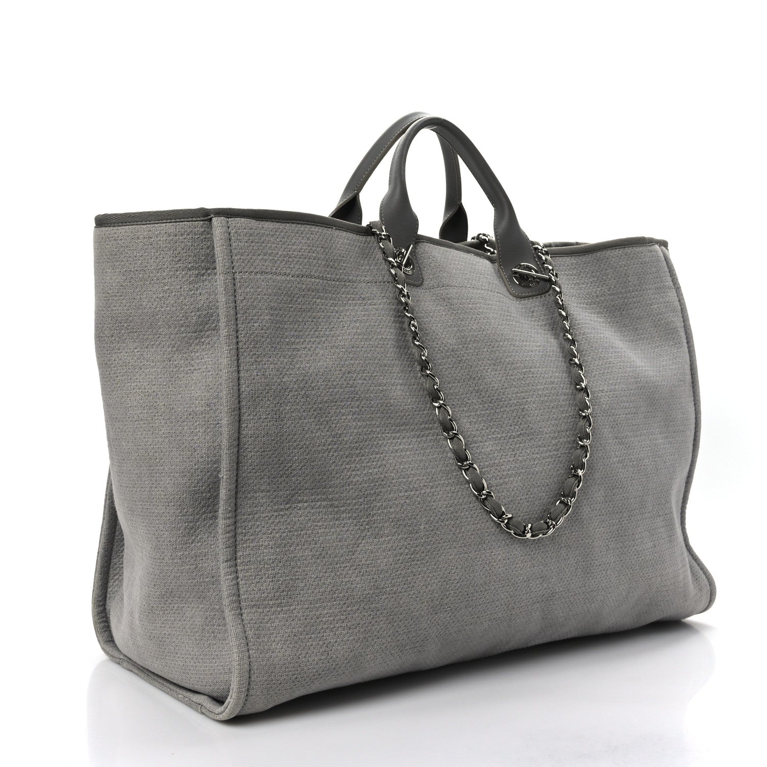 Chanel Canvas Extra Large Deauville Tote Grey 1272175 – FASHIONPHILE