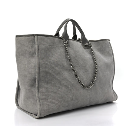 Chanel Canvas Extra Large Deauville Tote Grey 2 of 10