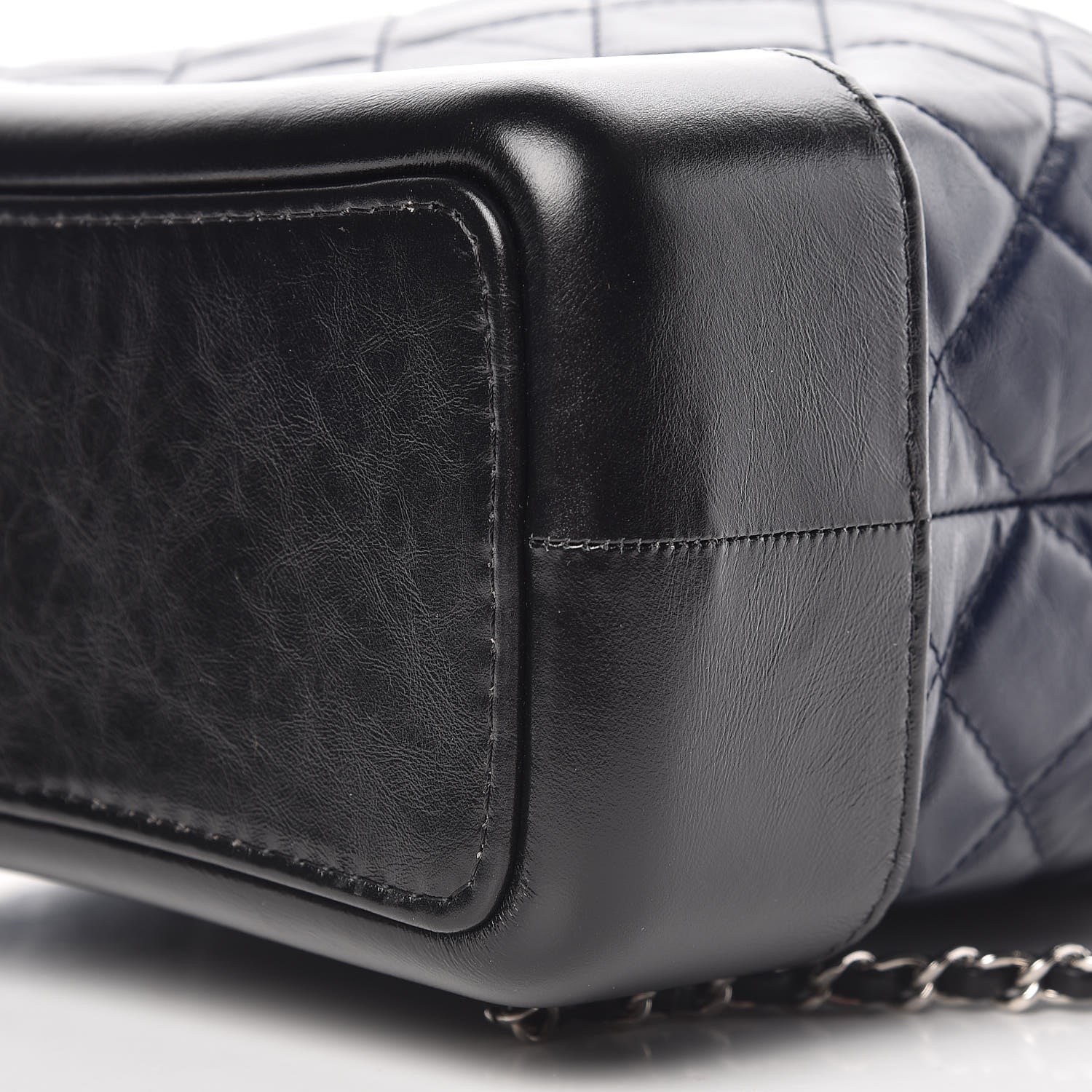 Chanel Aged Calfskin Quilted Gabrielle Backpack Navy Black 9 of 10