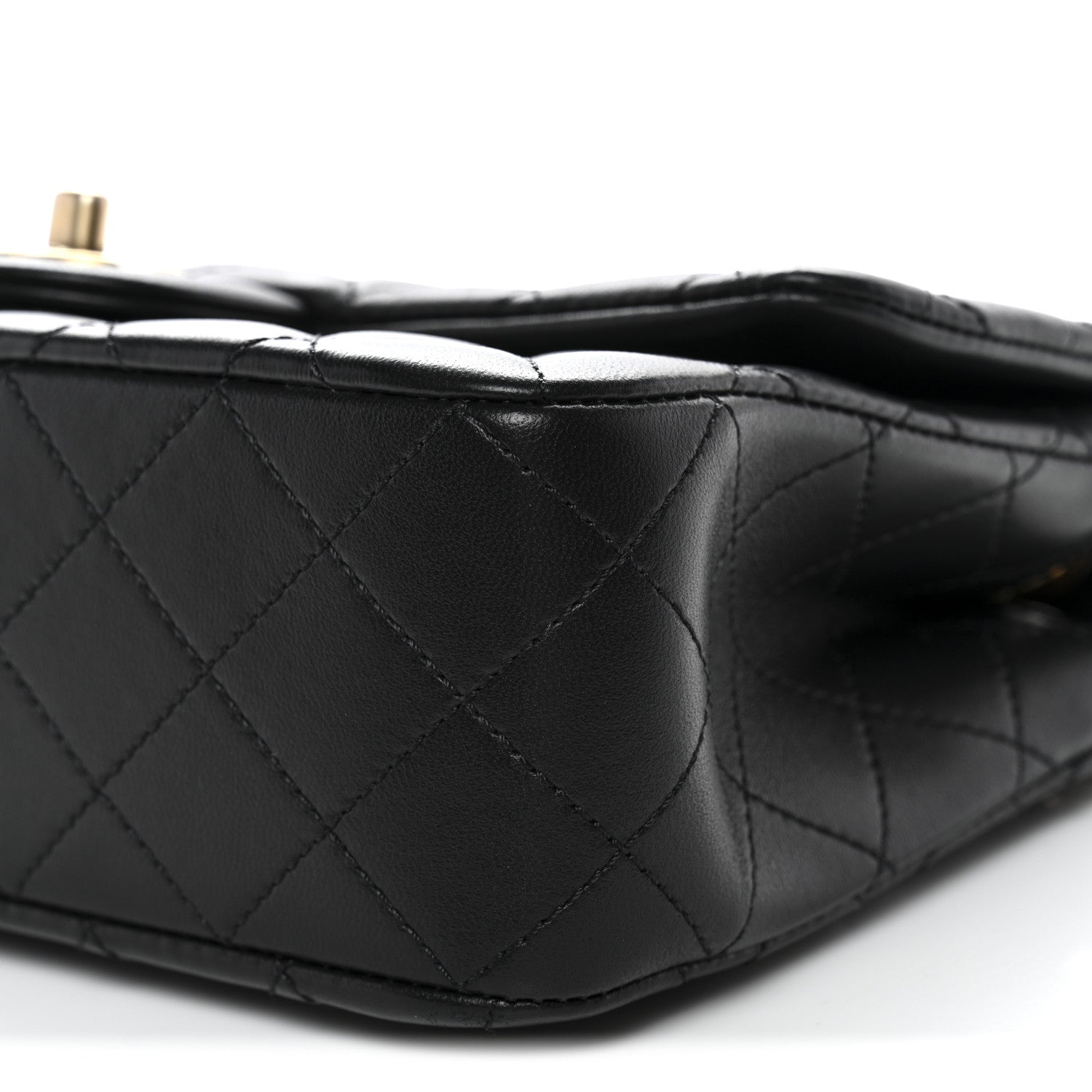 Chanel Lambskin Quilted Small Sweet Camellia Flap Black 10 of 11