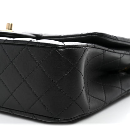 Chanel Lambskin Quilted Small Sweet Camellia Flap Black 10 of 11