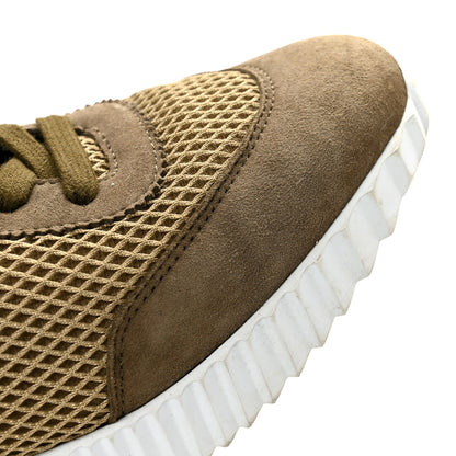 Hermes Air Mesh Suede Goatskin Bouncing Sneakers 37 Vert Toundra 12 of 12