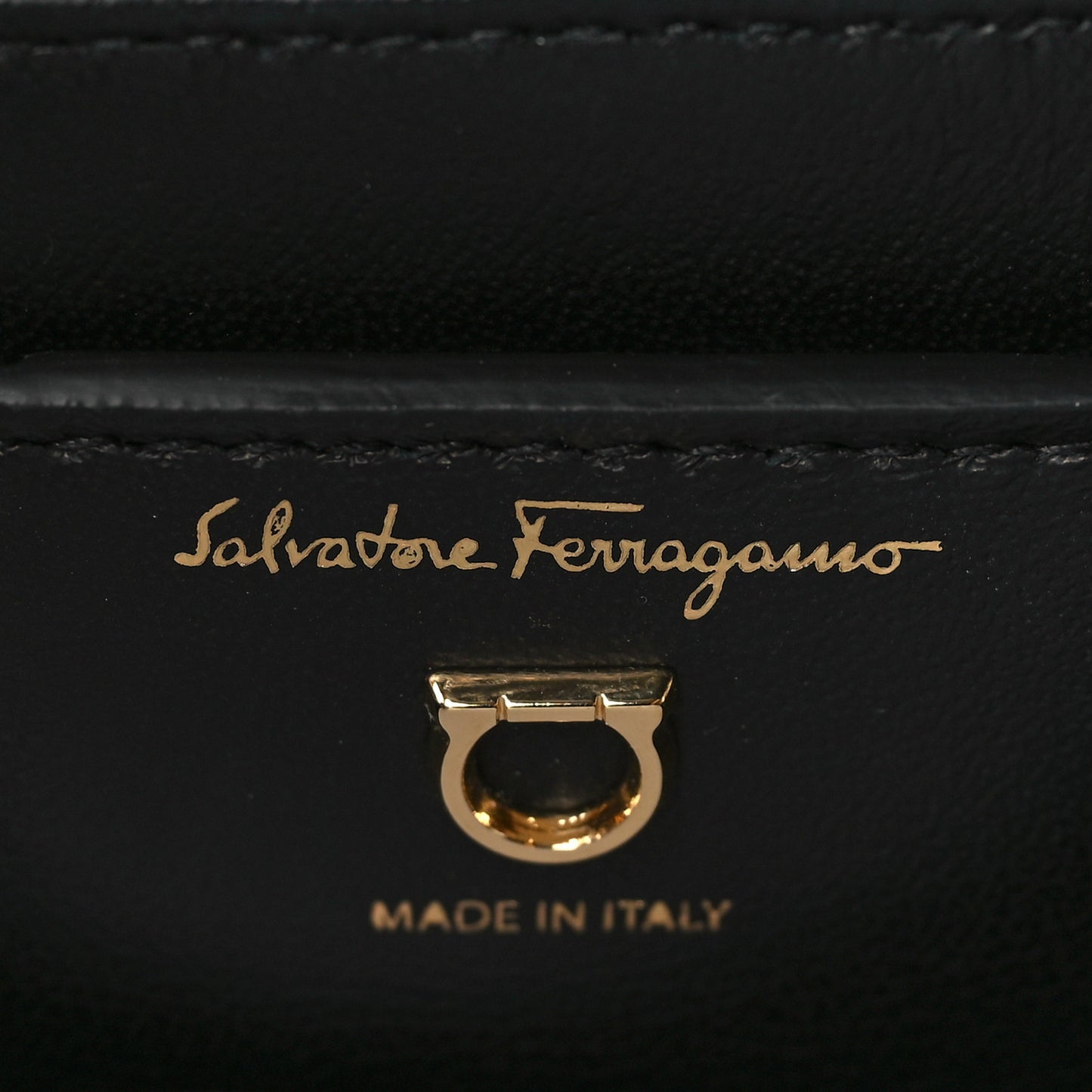 Calfskin Glam Shoulder Bag Black