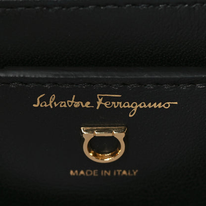 Salvatore Ferragamo Calfskin Glam Shoulder Bag Black 5 of 7