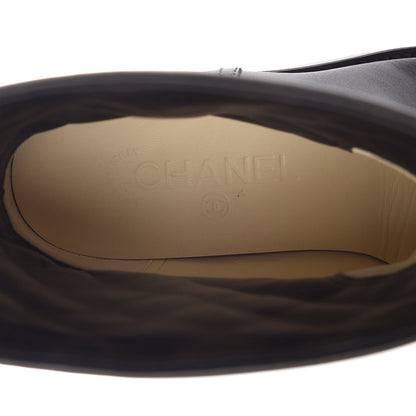 Chanel Oily Calfskin Quilted Short Boots 38.5 Black 6 of 9