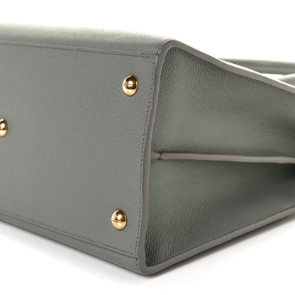 Christian Dior Grained Calfskin Large St. Honore Tote Grey 7 of 10