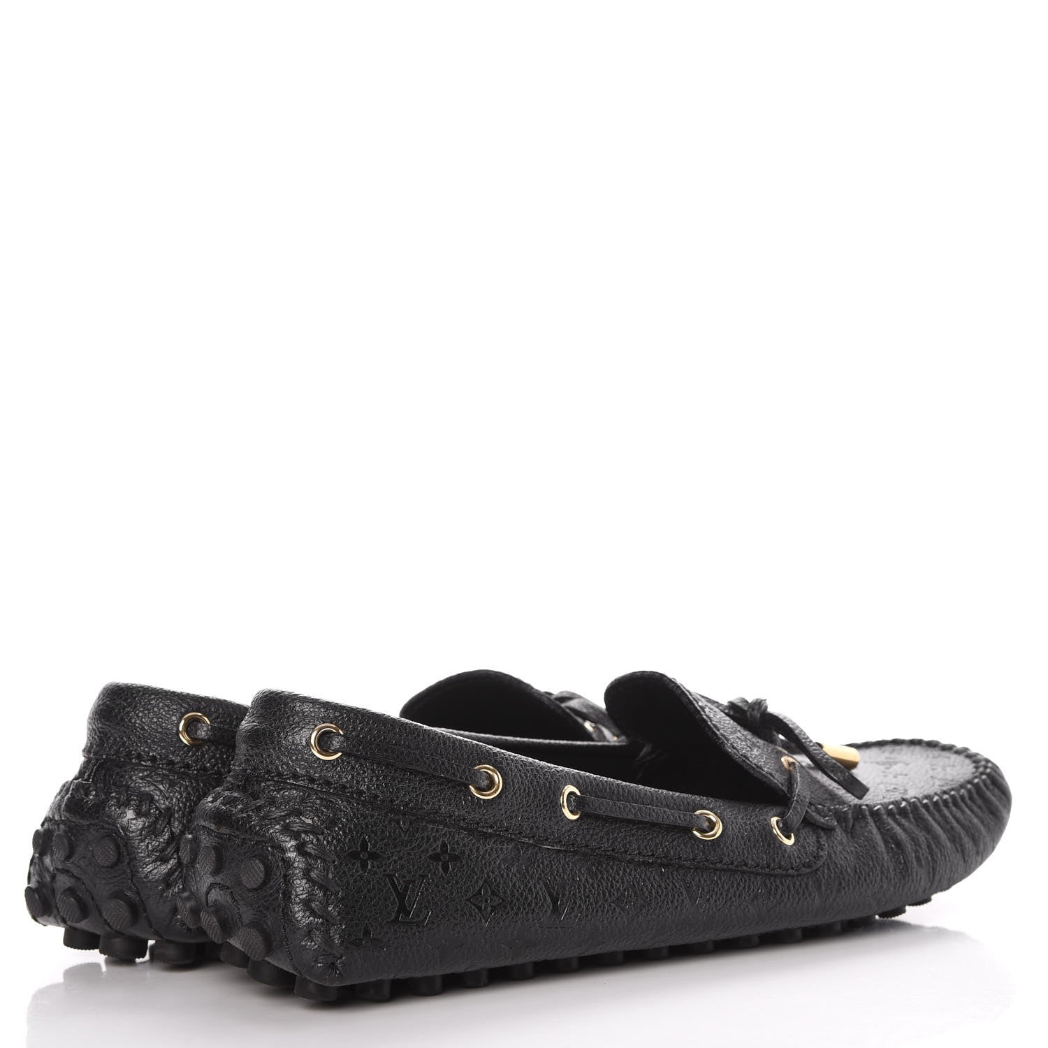 Louis Vuitton Calfskin Monogram Gloria Loafers 40 Black 4 of 9