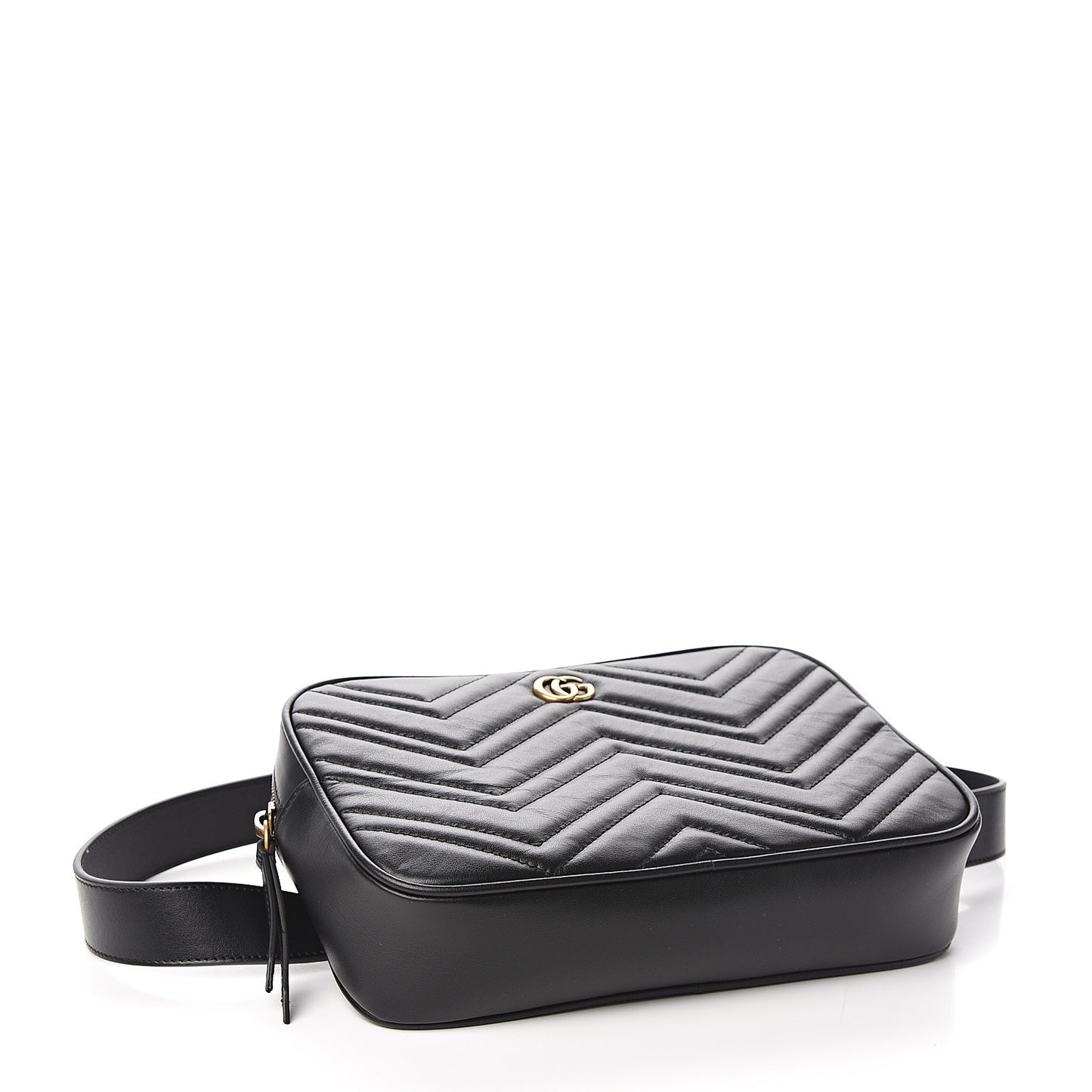 Calfskin Matelasse Mens GG Marmont Belt Bag 90 36 Black