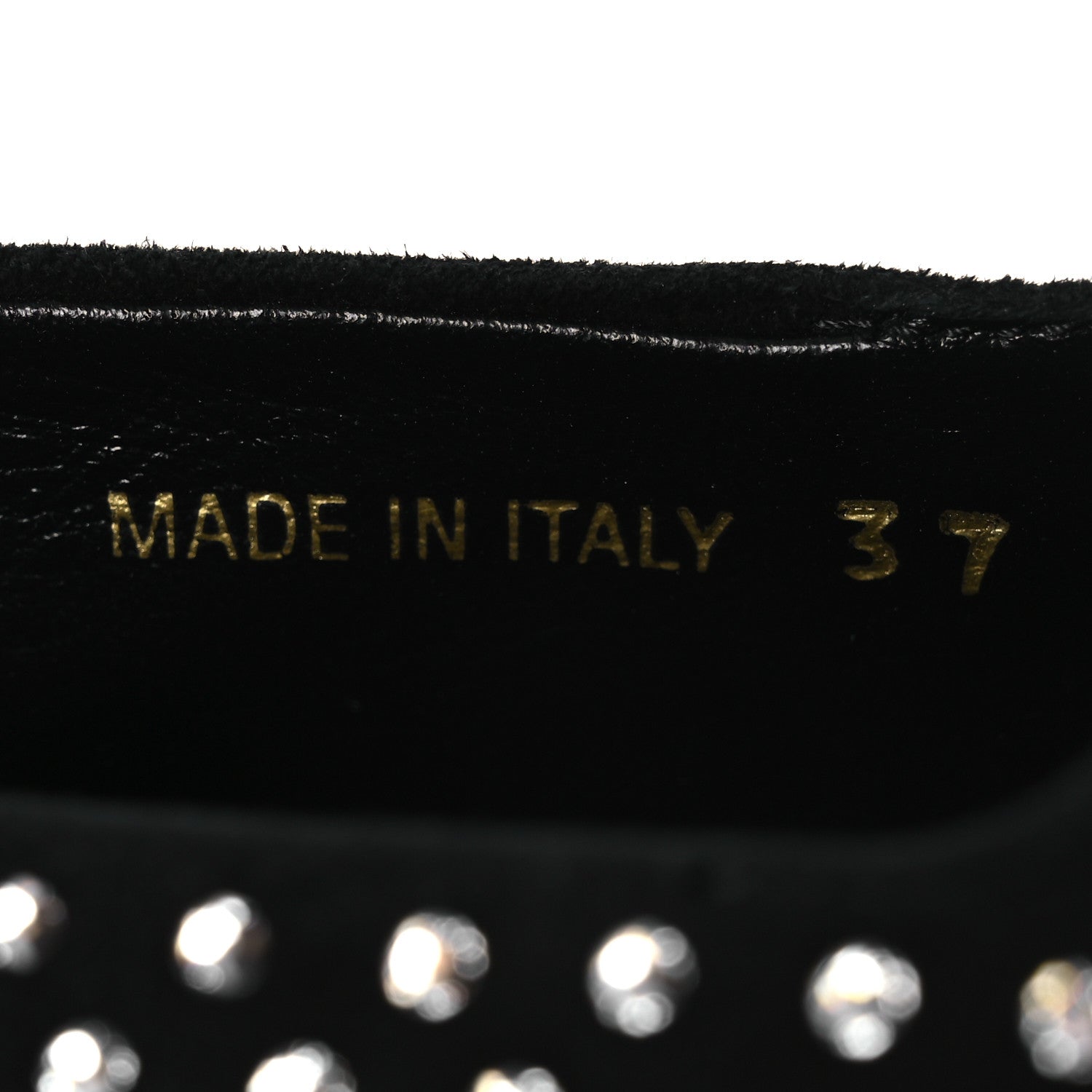 Prada Suede Crystal Studded Ballerina Flats 37 Black 10 of 12