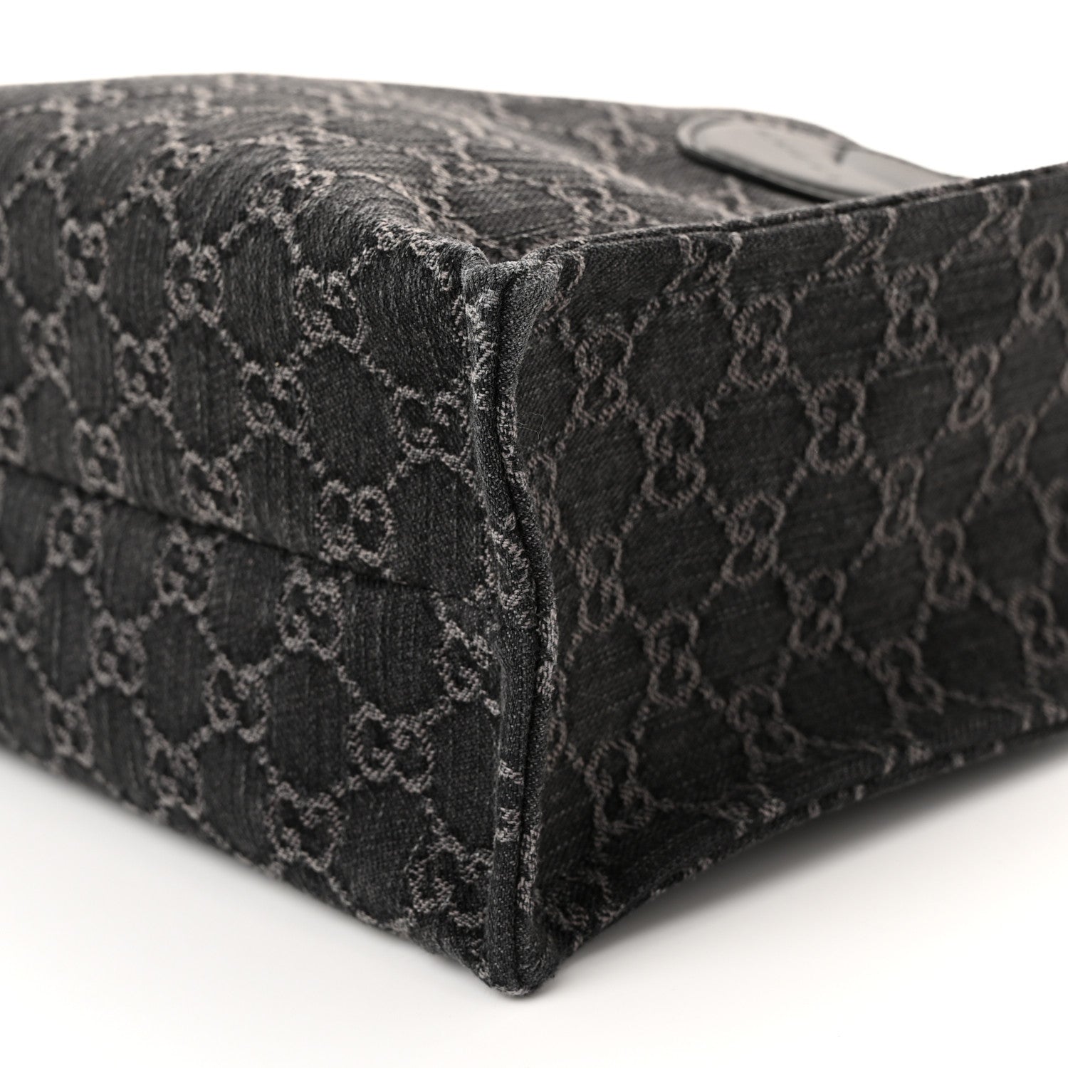 Gucci Denim Ophidia GG Monogram Tote Medium Black Grey 11 of 12