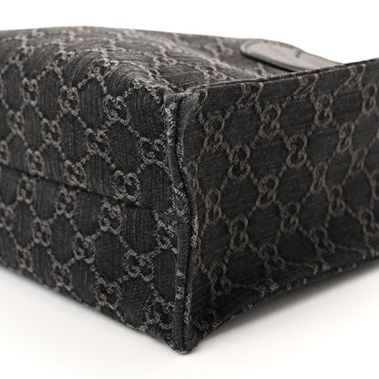 Gucci Denim Ophidia GG Monogram Tote Medium Black Grey 11 of 12