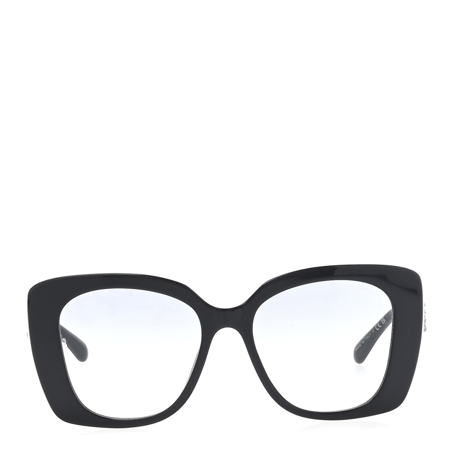 Acetate Strass Square Sunglasses 5422-B Black