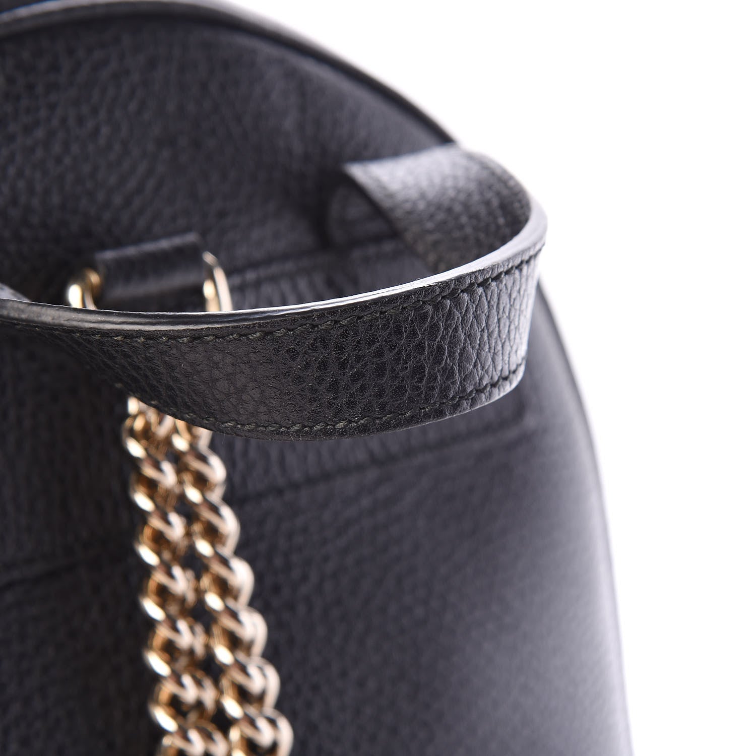 Gucci Pebbled Calfskin Soho Chain Backpack Black 12 of 12