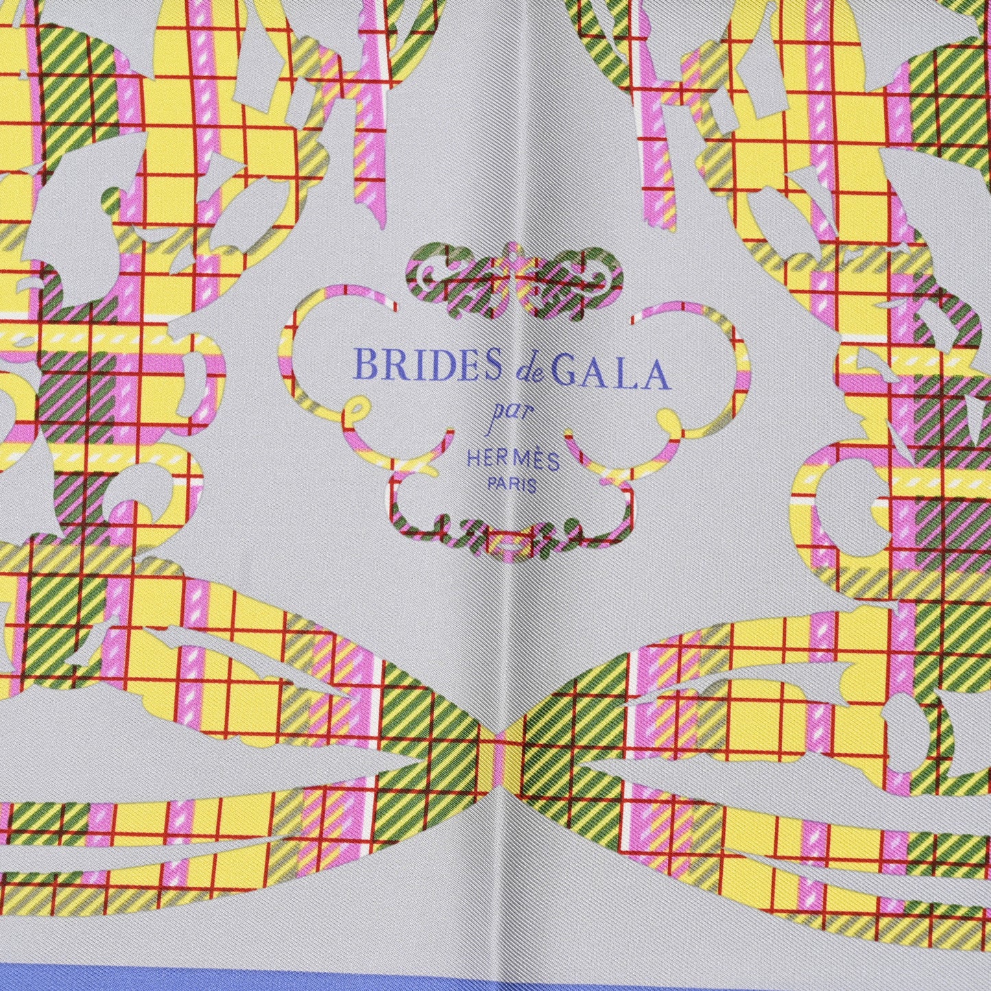 Silk Brides De Gala Tartan Pocket Square Lavande Parme Jaune
