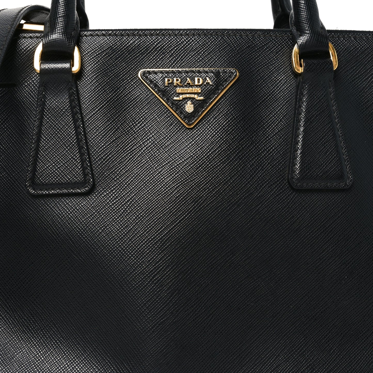 Saffiano Small Galleria Double Zip Tote Black