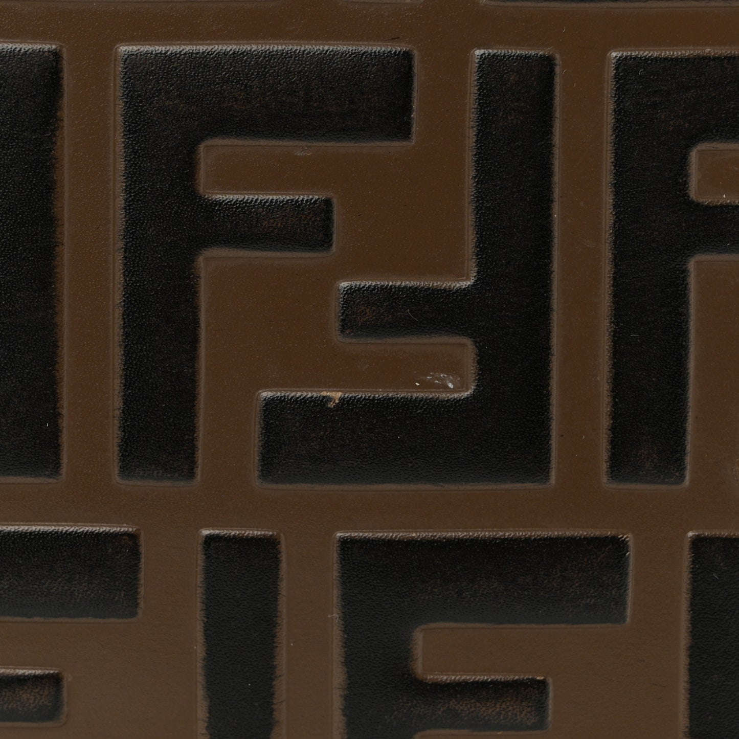Vitello Century F is Fendi Bi-Color FF 1974 Embossed Camera Case Maya Black