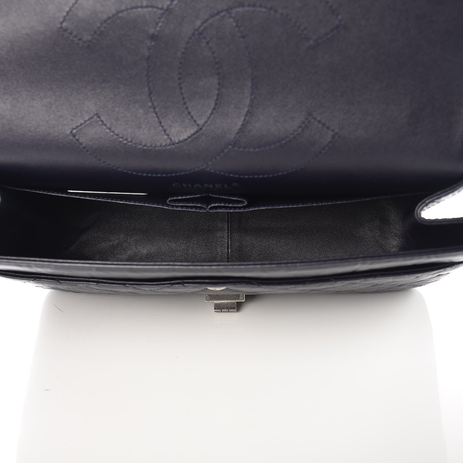 Chanel Aged Calfskin Quilted 2.55 Reissue 227 Flap Navy Blue 7 of 11