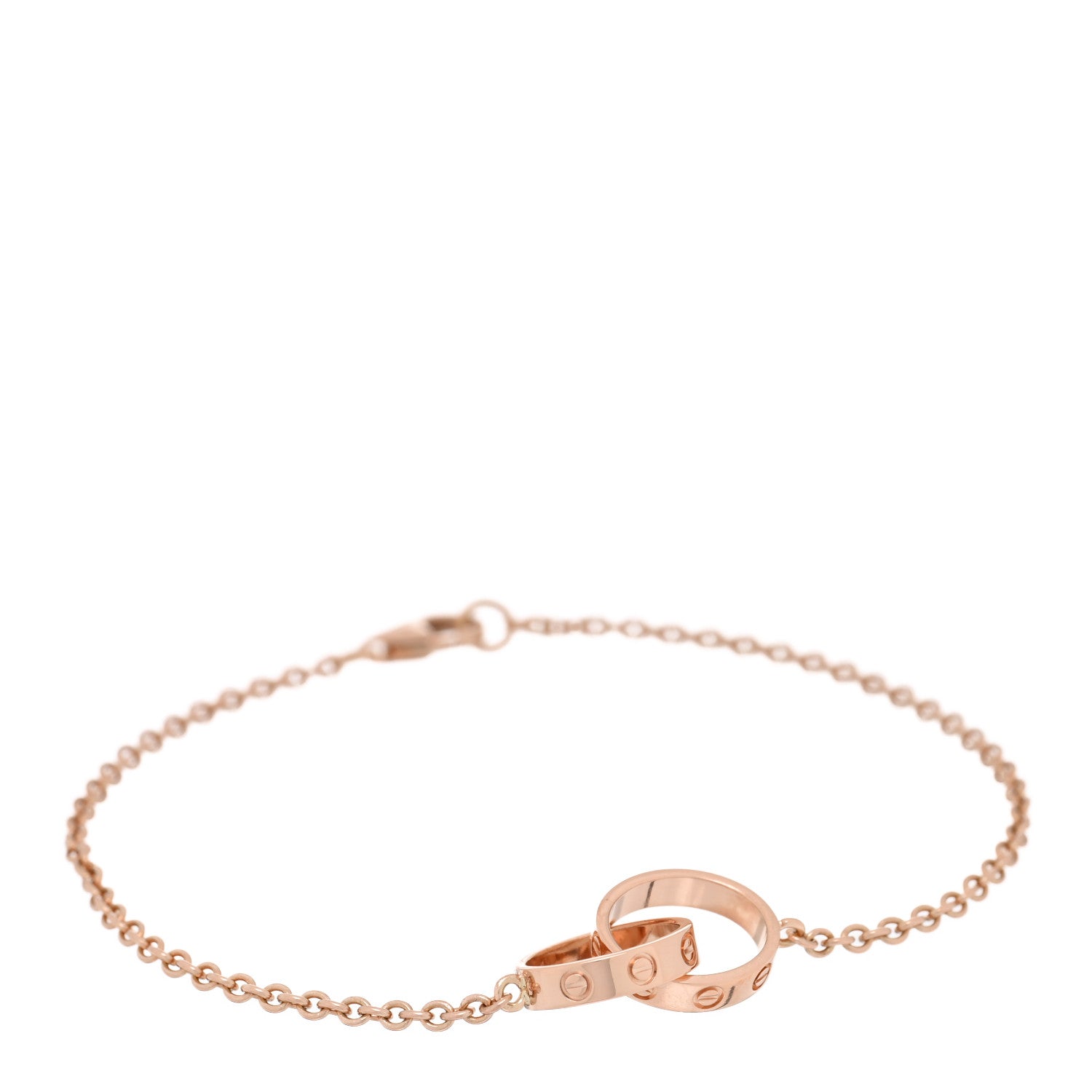 Cartier 18K Pink Gold Interlocking LOVE Bracelet 1 of 3